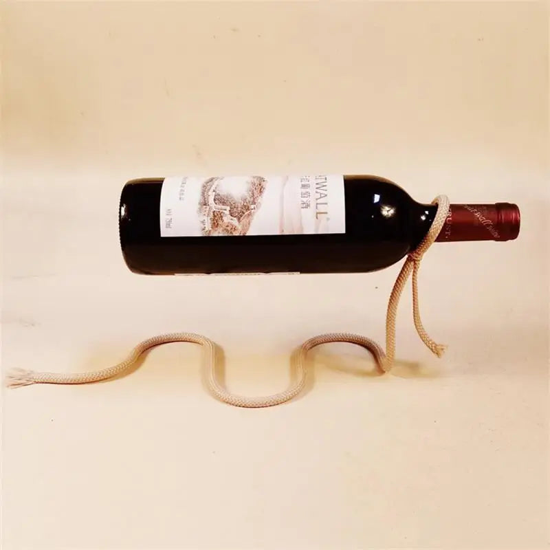 Suspended Rope Wine Rack