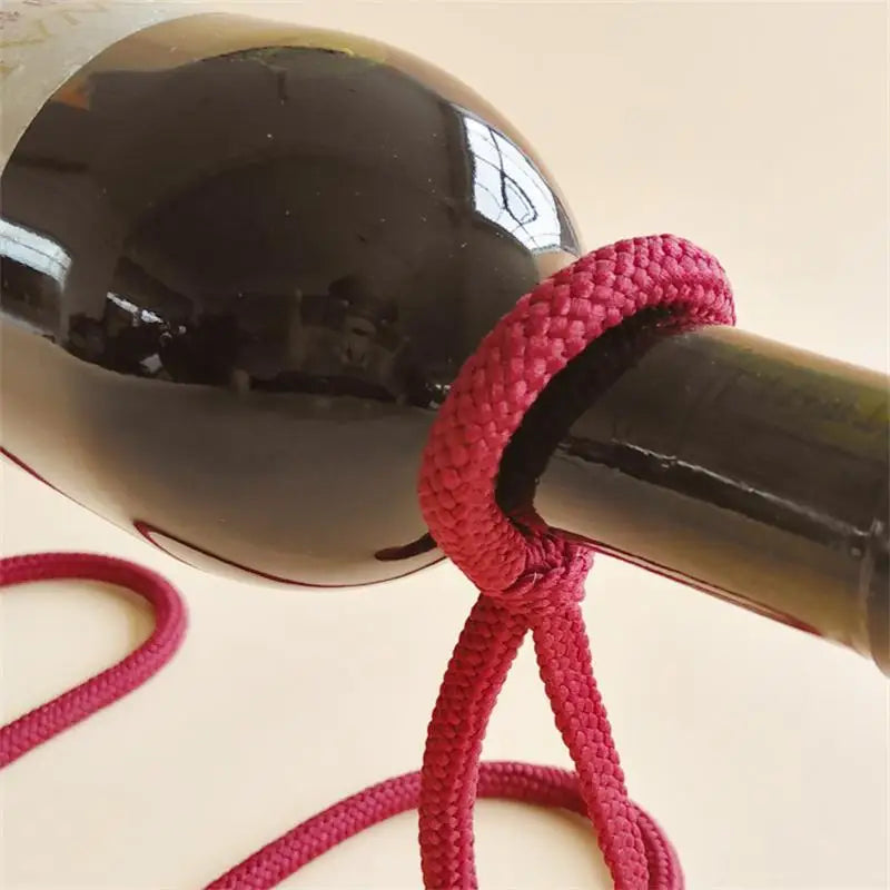 Suspended Rope Wine Rack