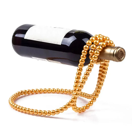 Luxury Pearl Necklace Wine Rack